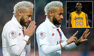 neymar goal celebrate for bryant death